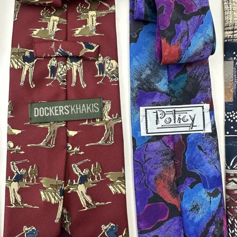 Lot‎ of 7 Assorted Men's Neck Ties Silk Made In USA & Italy Designer